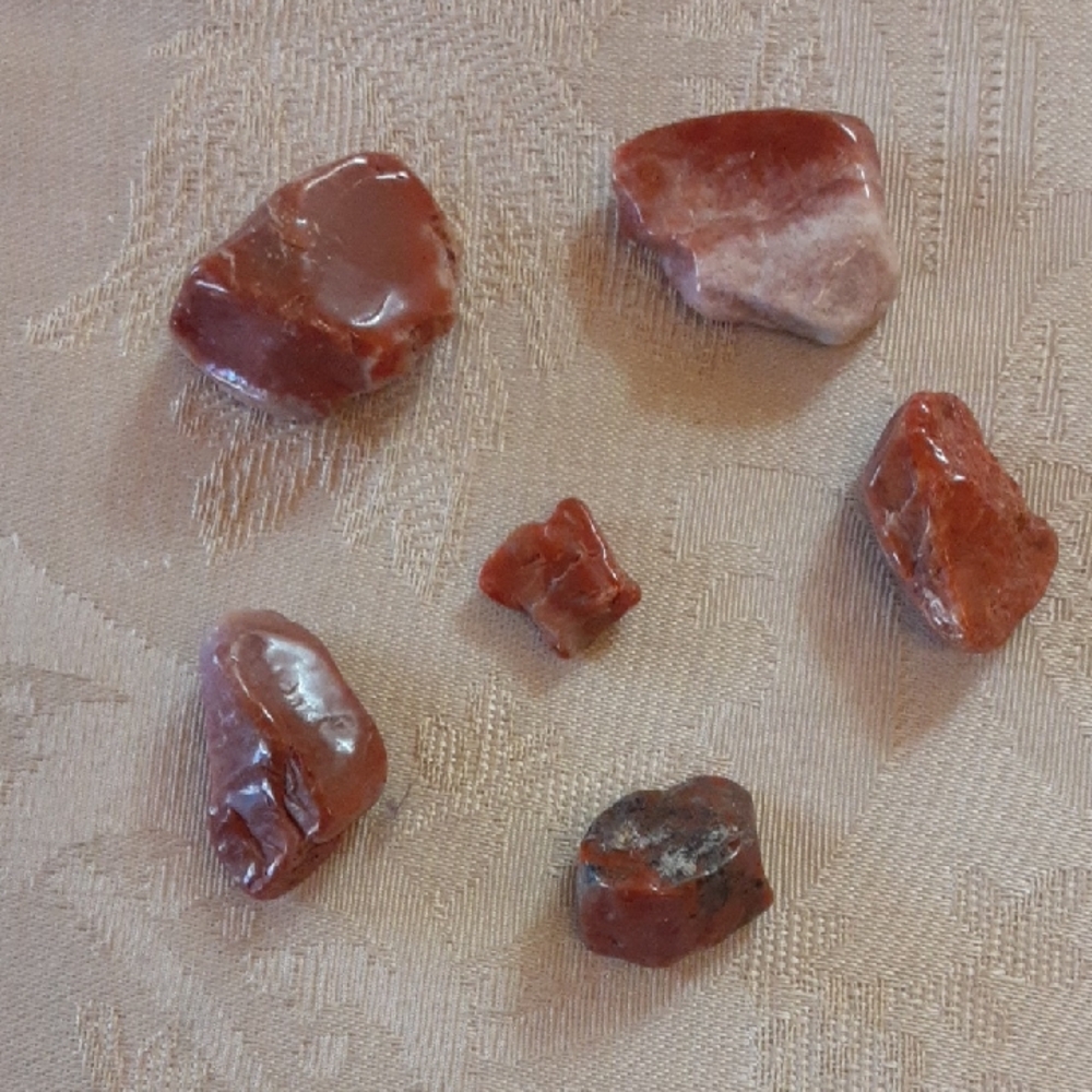Natural Red Jasper Stones - Mixed Media Art Pieces